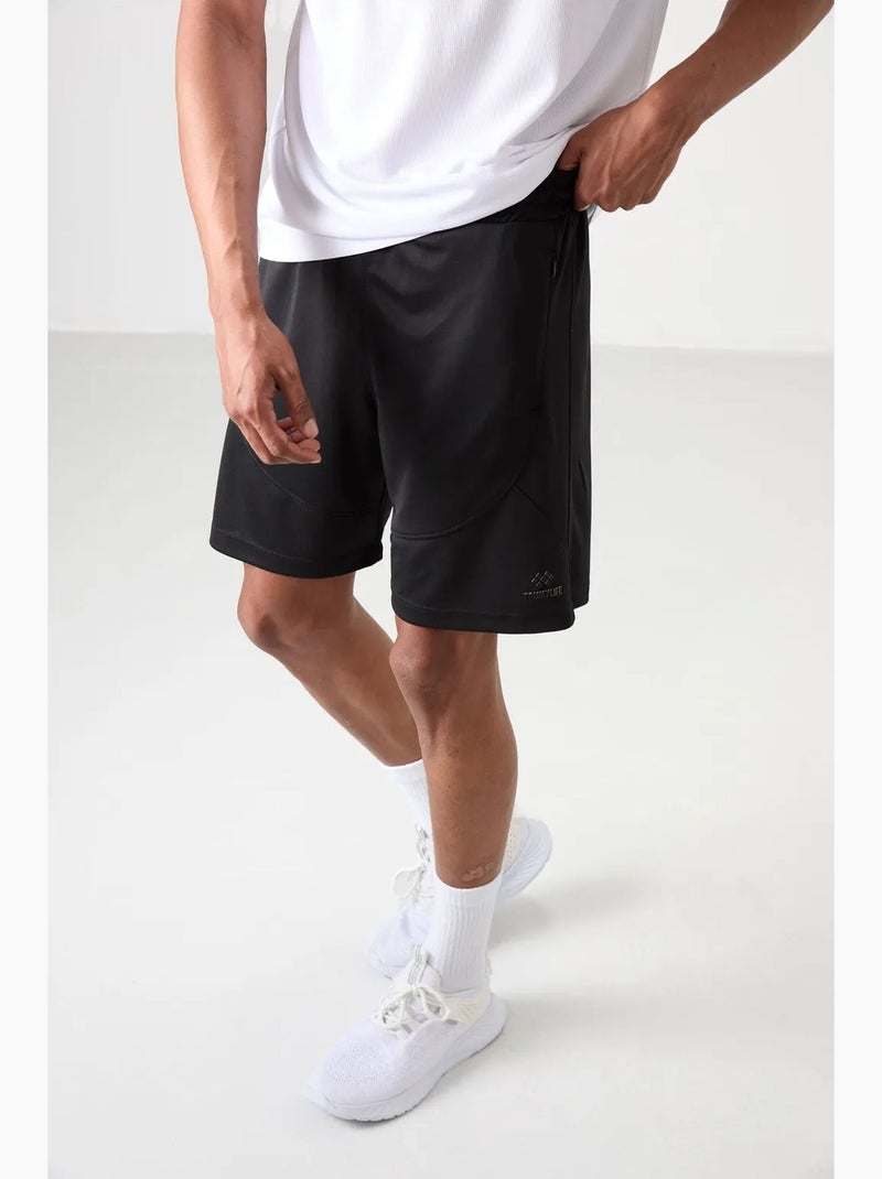 Pantalón corto jogging liso de punto tommy Negro - Kiabi
