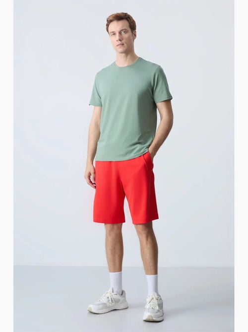 Pantalón corto jogging mezcla de algodón tommy - Kiabi Pantalón corto jogging mezcla de algodón tommy - Kiabi