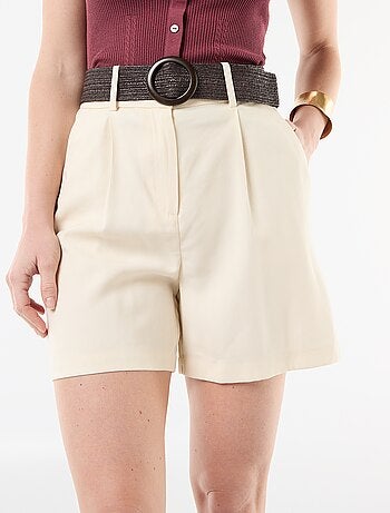 Pantalón corto ligero + cinturón con hebilla