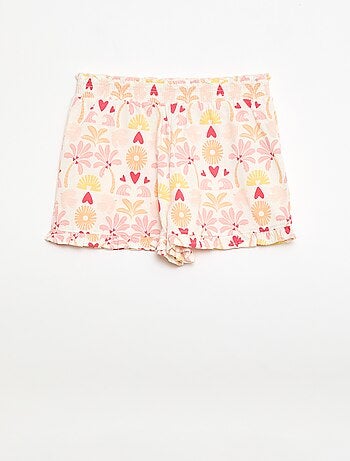 Pantalón corto ligero con volantes