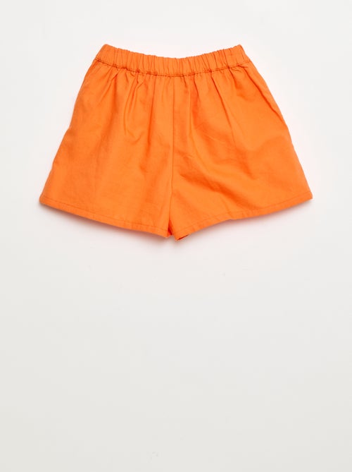 Pantalón corto ligero de algodón - Kiabi