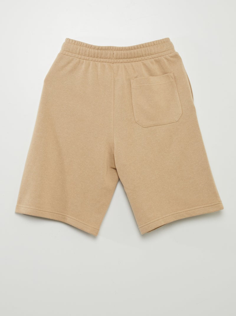 Pantalón corto ligero de chándal liso BEIGE - Kiabi