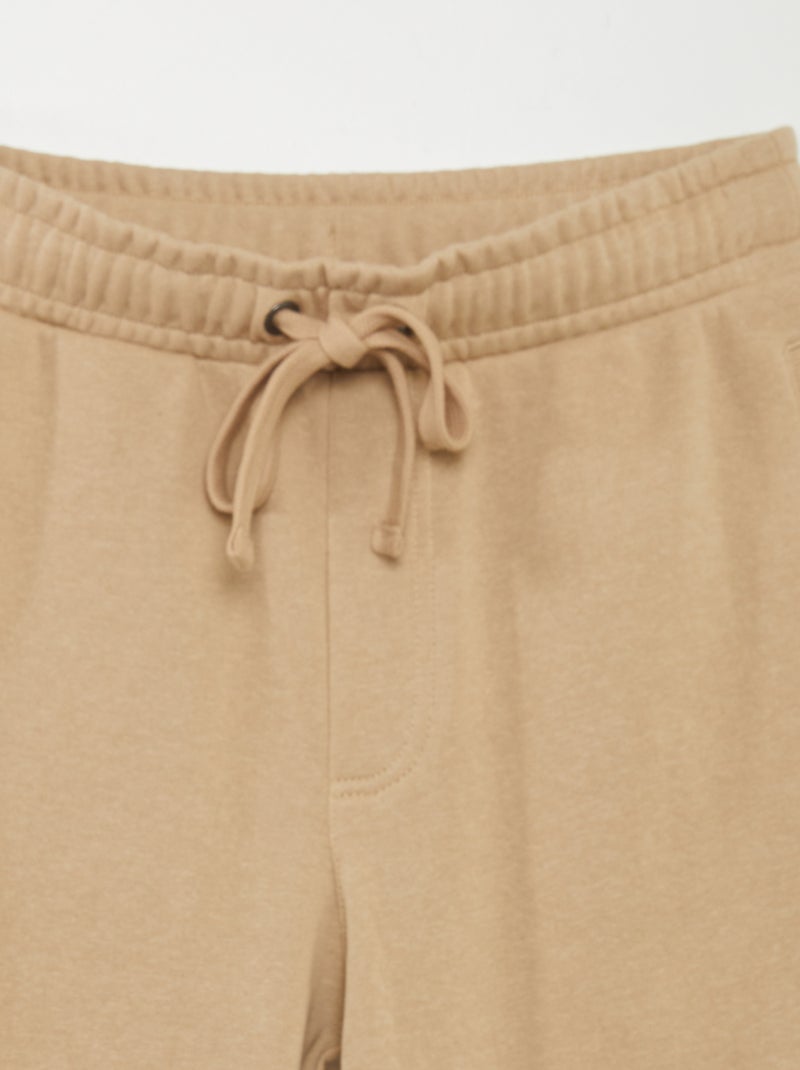 Pantalón corto ligero de chándal liso BEIGE - Kiabi