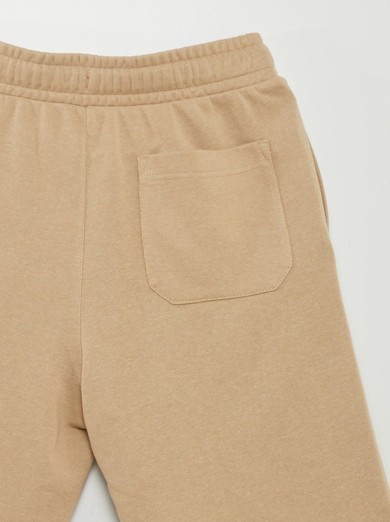 Pantalón corto ligero de chándal liso BEIGE - Kiabi