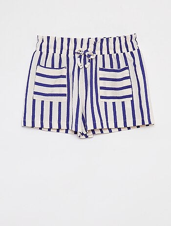 Pantalón corto ligero de punto gofrado