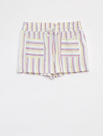 Pantalón corto ligero de punto gofrado