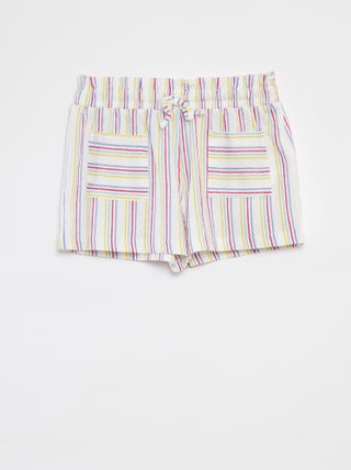 Pantalón corto ligero de punto gofrado