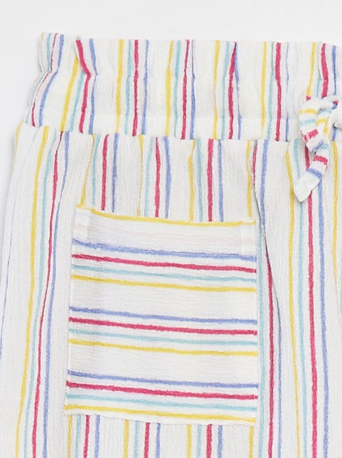 Pantalón corto ligero de punto gofrado - Kiabi