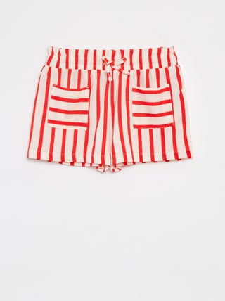 Pantalón corto ligero de punto gofrado