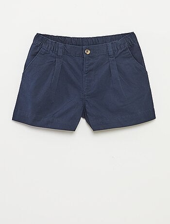 Pantalón corto liso con cintura ajustable