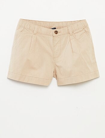 Pantalón corto liso con cintura ajustable