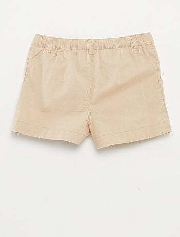 Pantalón corto liso con cintura ajustable