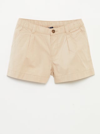 Pantalón corto liso con cintura ajustable