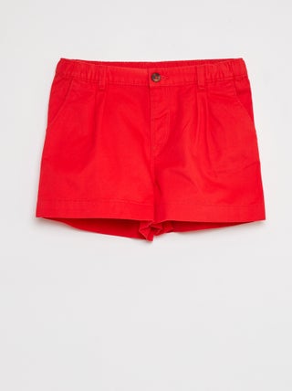 Pantalón corto liso con cintura ajustable