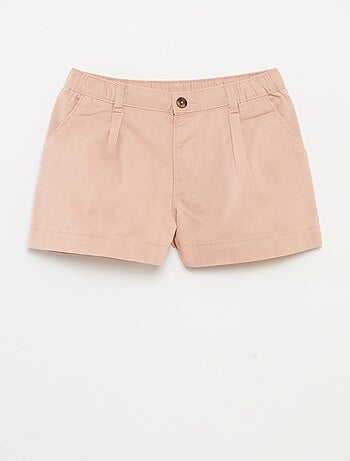 Pantalón corto liso con cintura ajustable