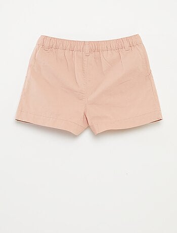 Pantalón corto liso con cintura ajustable