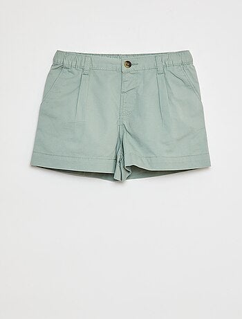 Pantalón corto liso con cintura ajustable
