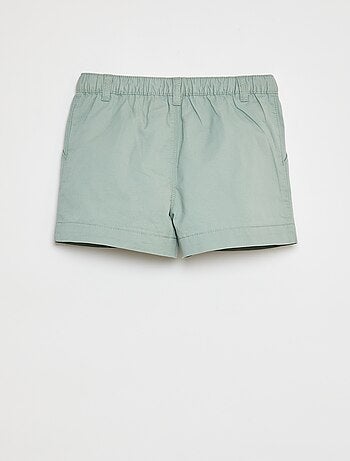 Pantalón corto liso con cintura ajustable