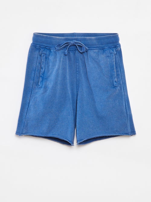 Pantalón corto liso con efecto descolorido - Kiabi