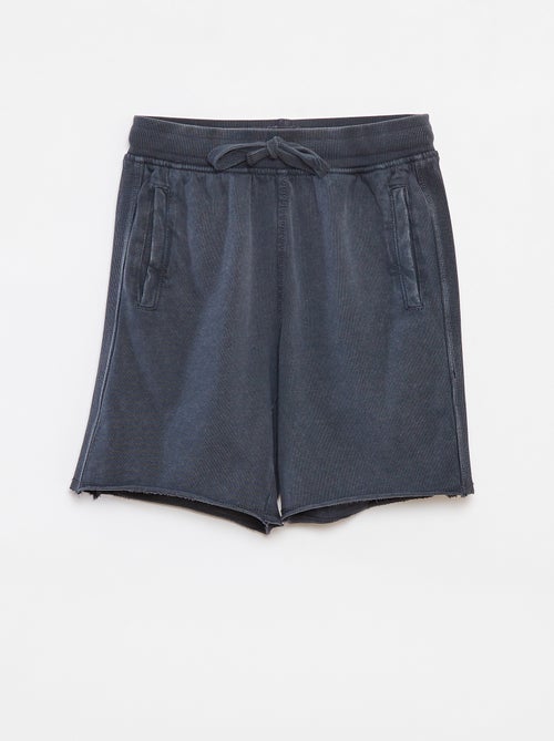 Pantalón corto liso con efecto descolorido - Kiabi