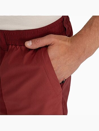 Pantalón corto montaña repelente al agua hombre senderismo hombre range maroon