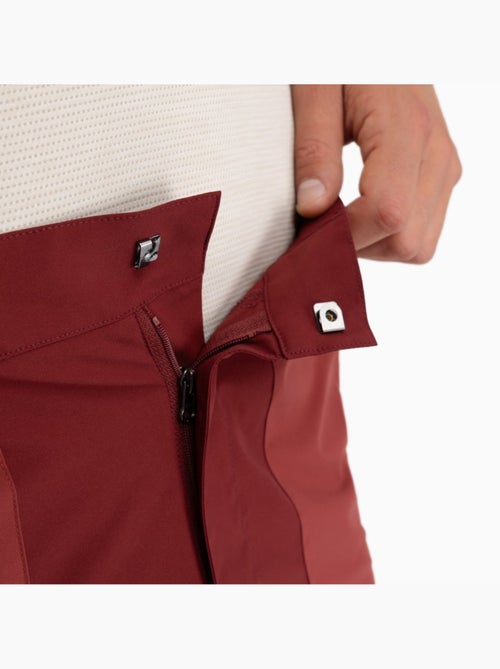 Pantalón corto montaña repelente al agua hombre senderismo hombre range maroon - Kiabi