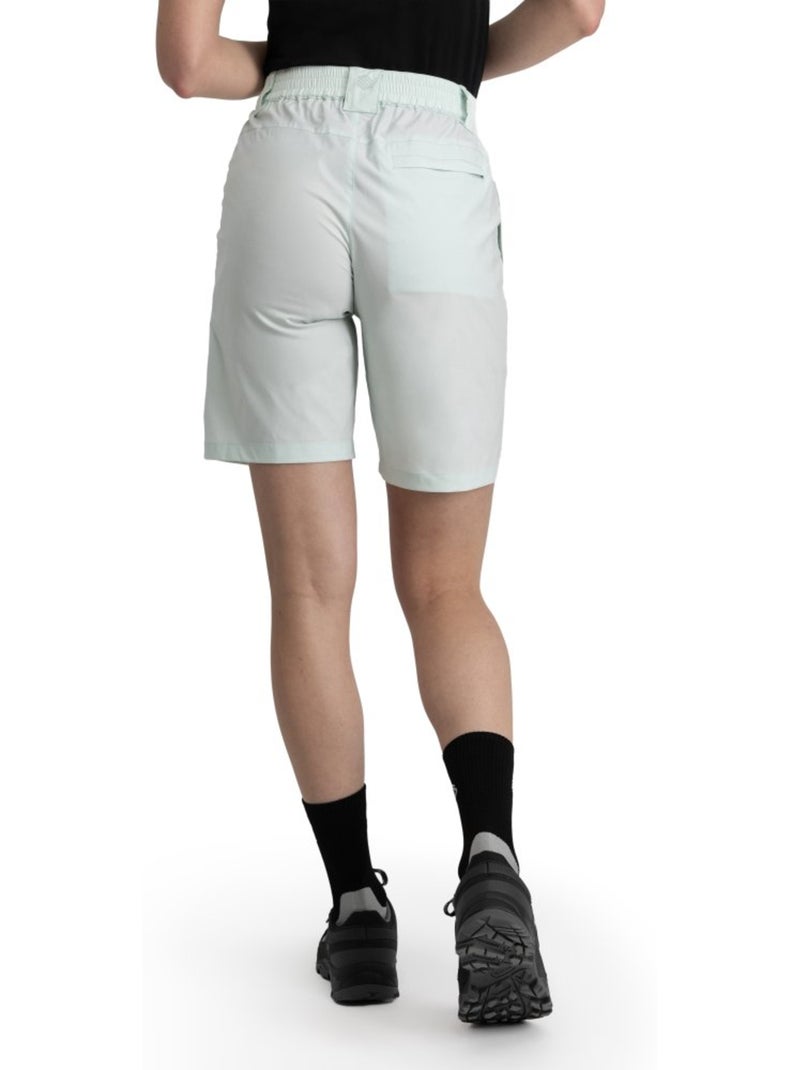 Pantalón corto montaña repelente al agua mujer senderismo mujer solara mint Verde - Kiabi