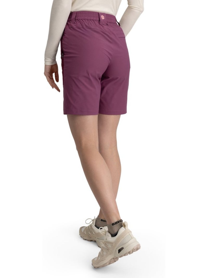 Pantalón corto montaña repelente al agua mujer senderismo mujer solara Violeta - Kiabi