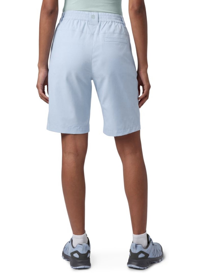 Pantalón corto montaña repelente al agua mujer senderismo mujer solara-w Azul - Kiabi