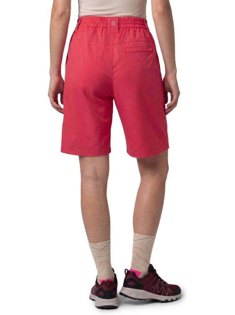 Pantalón corto montaña repelente al agua mujer senderismo mujer solara-w Rosa - Kiabi