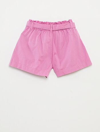 Pantalón corto paperbag con cinturón