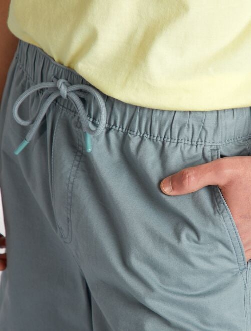 Pantalón corto recto con cintura elástica - Kiabi