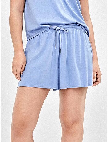 Pantalón corto short ajustable en cintura en tejido extra suave