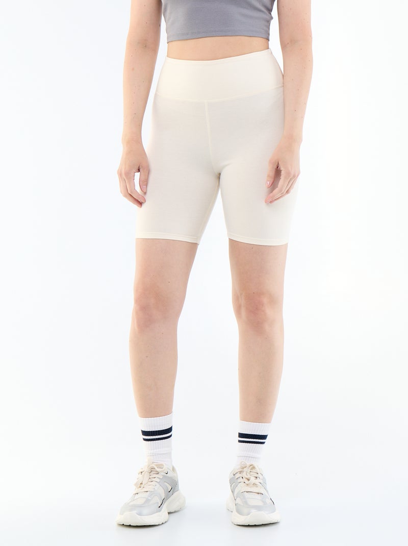Pantalón corto tipo ciclista Blanco - Kiabi