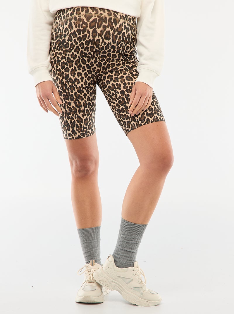Pantalón corto tipo ciclista premamá Beige - Kiabi