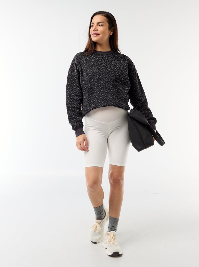 Pantalón corto tipo ciclista premamá Blanco - Kiabi