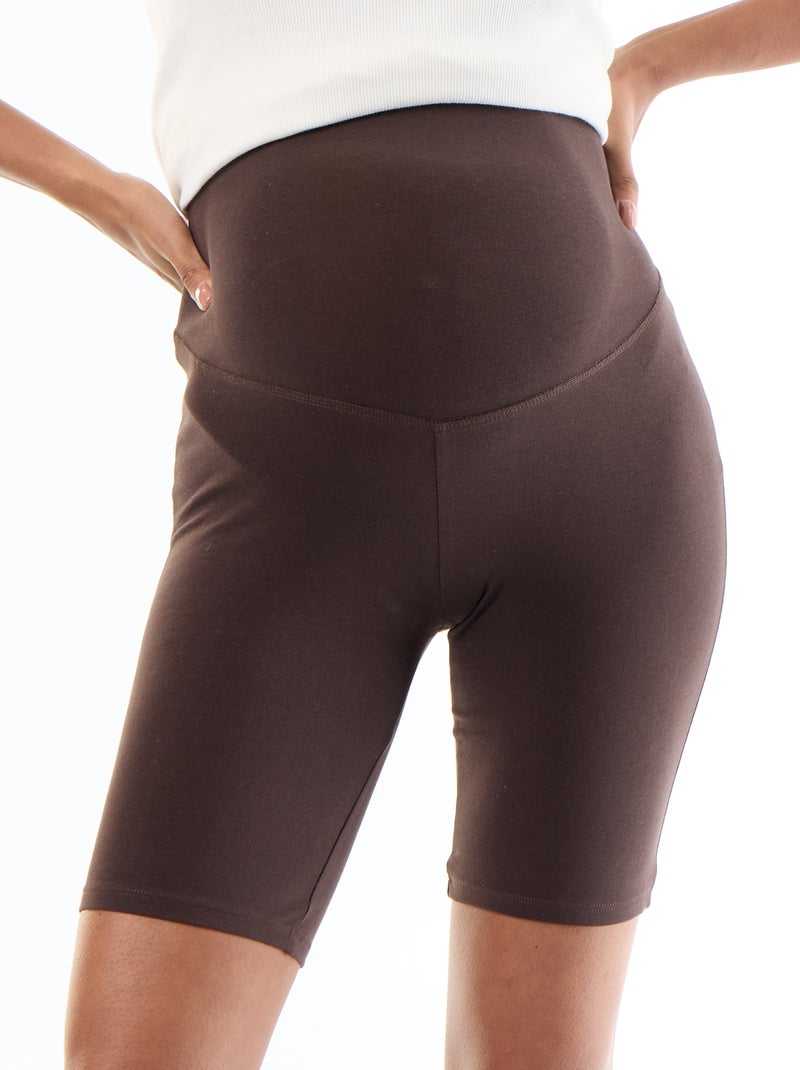 Pantalón corto tipo ciclista premamá Marron - Kiabi