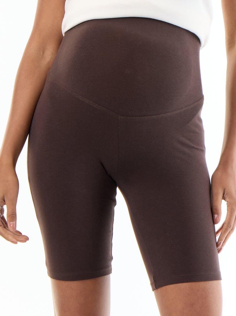 Pantalón corto tipo ciclista premamá Marron - Kiabi