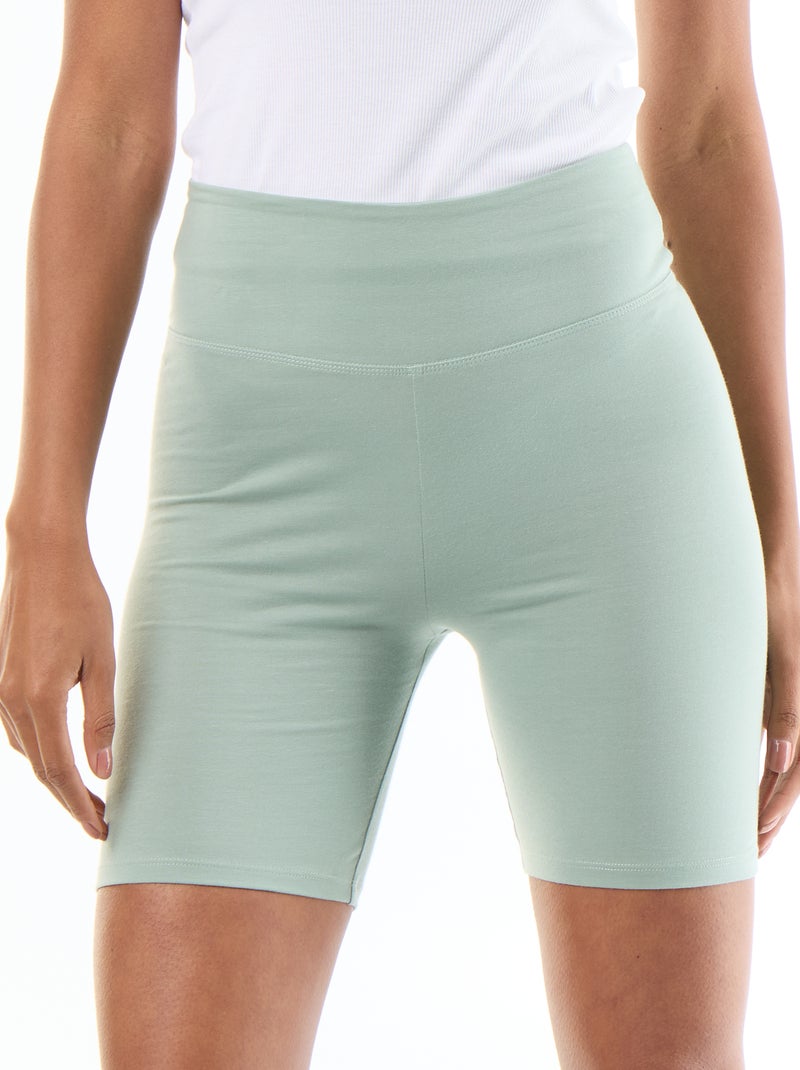 Pantalón corto tipo ciclista Verde - Kiabi
