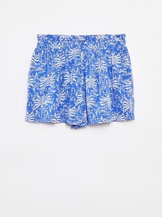 Pantalón corto vaporoso estampado