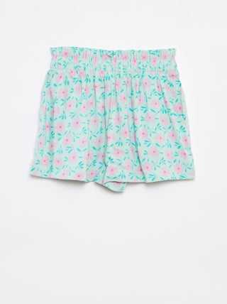Pantalón corto vaporoso estampado