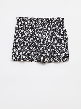 Pantalón corto vaporoso estampado