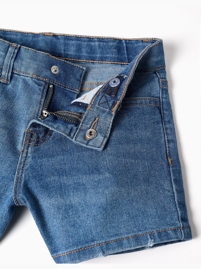 Pantalón corto vaquero ajustado con cinco bolsillos Azul Azul - Kiabi