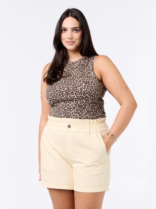 Pantalón corto vaquero con bolsillos - Kiabi