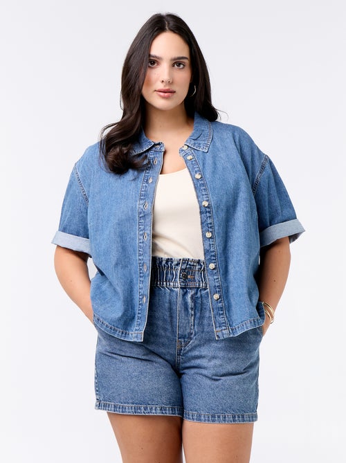 Pantalón corto vaquero con bolsillos - Kiabi