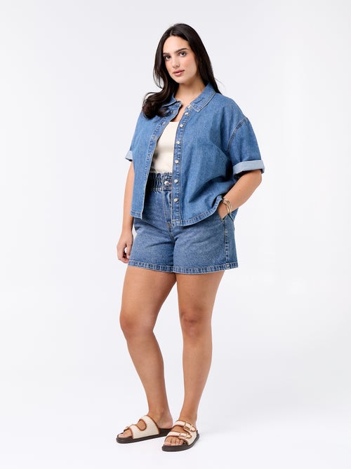 Pantalón corto vaquero con bolsillos - Kiabi