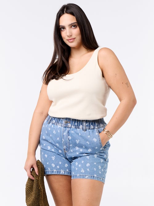 Pantalón corto vaquero con bolsillos - Kiabi