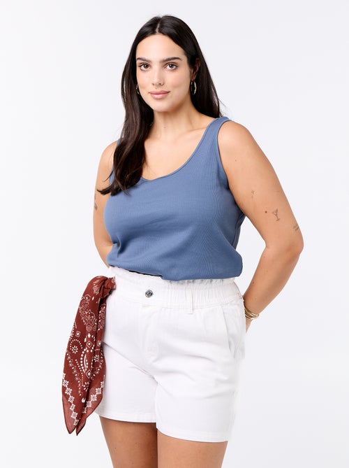 Pantalón corto vaquero con bolsillos - Kiabi