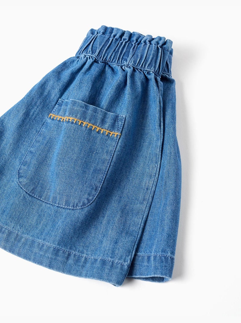 Pantalón corto vaquero con bolsillos delanteros Azul Azul - Kiabi