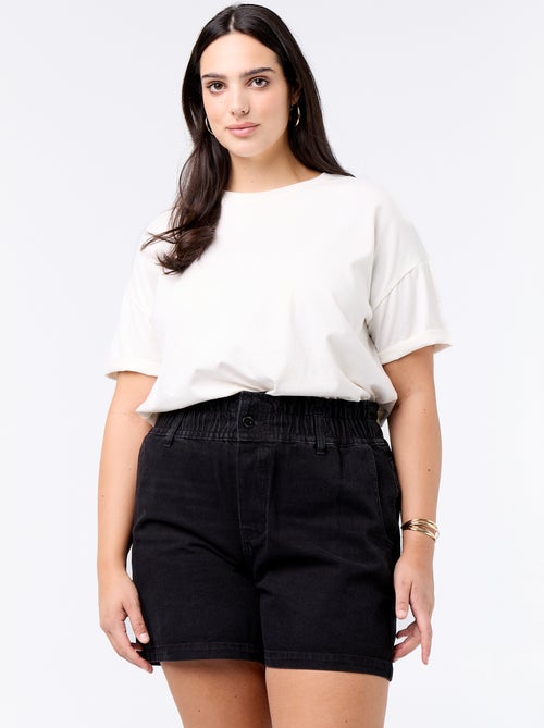 Pantalón corto vaquero con bolsillos - Kiabi